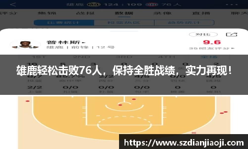 雄鹿轻松击败76人，保持全胜战绩，实力再现！